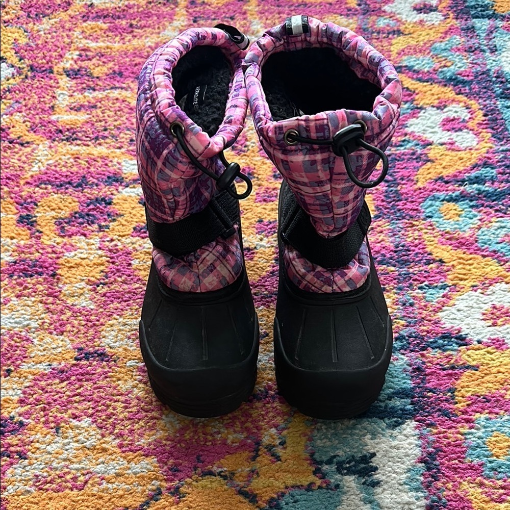 Thermolite Pink Plaid Winter Boots
